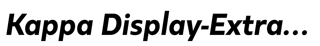 Kappa Display-Extra Bold Italic