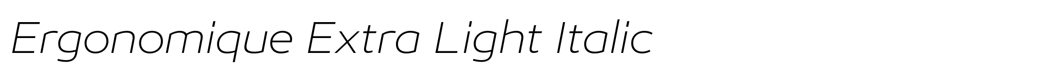 Ergonomique Extra Light Italic image