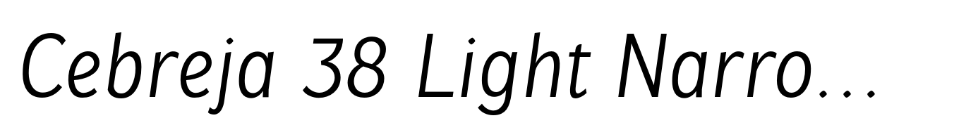 Cebreja 38 Light Narrow Italic