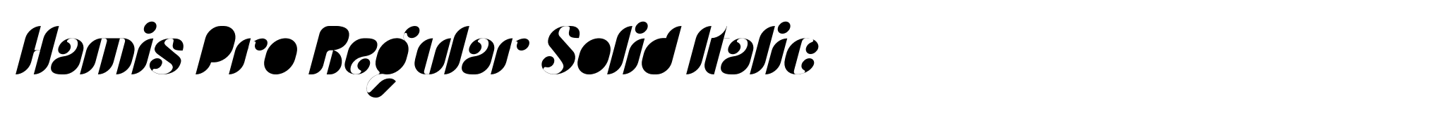 Hamis Pro Regular Solid Italic image