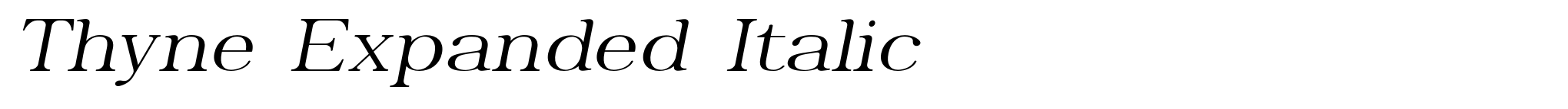Thyne Expanded Italic image