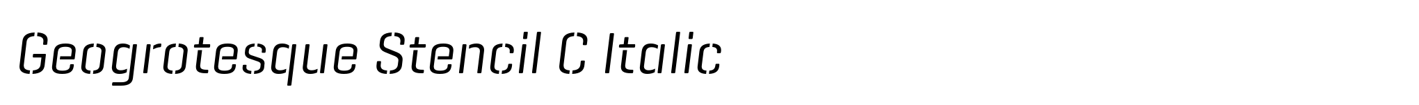 Geogrotesque Stencil C Italic image