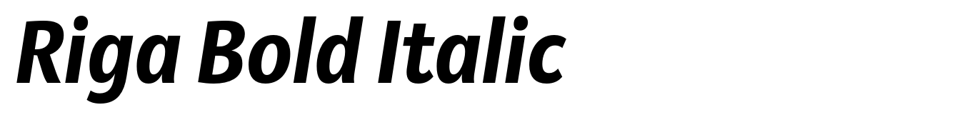 Riga Bold Italic