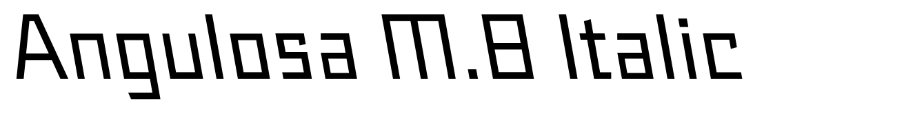 Angulosa M.8 Italic