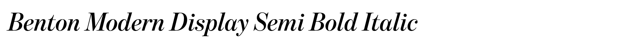 Benton Modern Display Semi Bold Italic image