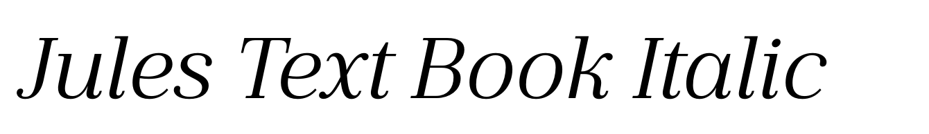 Jules Text Book Italic