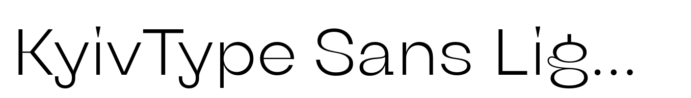 KyivType Sans Light Thin Midline