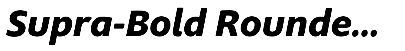 Supra-Bold Rounded Italic