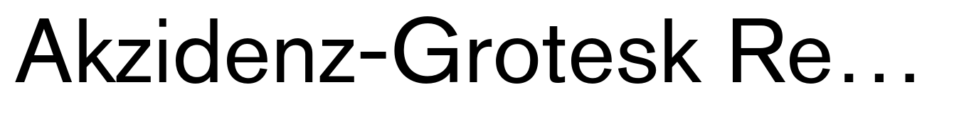 Akzidenz-Grotesk Regular