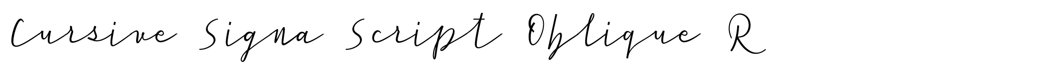 Cursive Signa Script Oblique R image