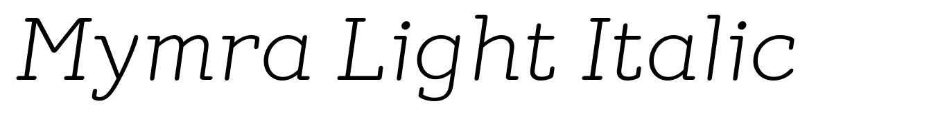 Mymra Light Italic