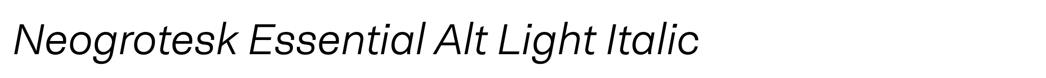 Neogrotesk Essential Alt Light Italic image