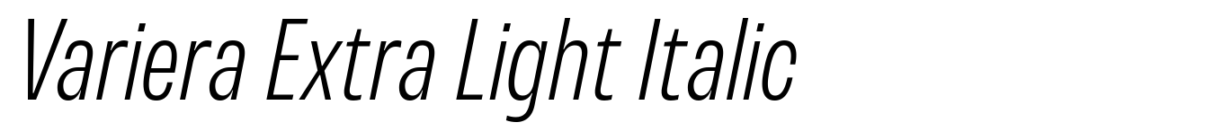 Variera Extra Light Italic