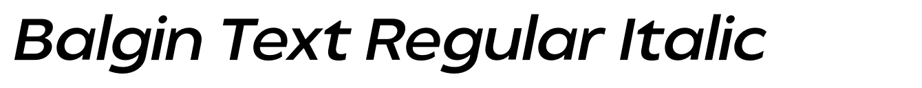 Balgin Text Regular Italic
