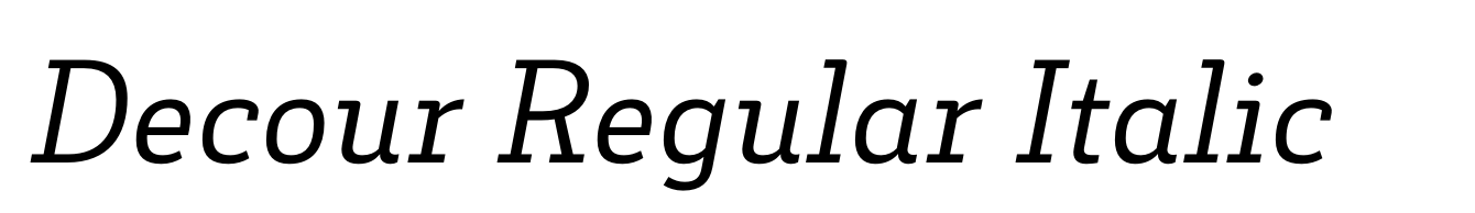 Decour Regular Italic