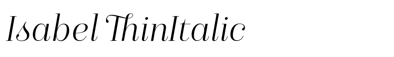 Isabel ThinItalic