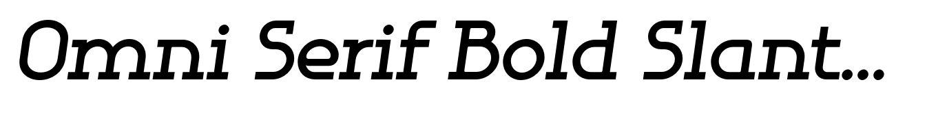 Omni Serif Bold Slanted