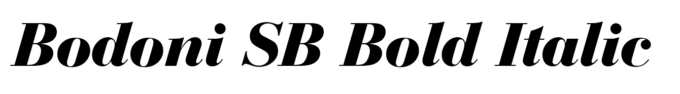 Bodoni SB Bold Italic