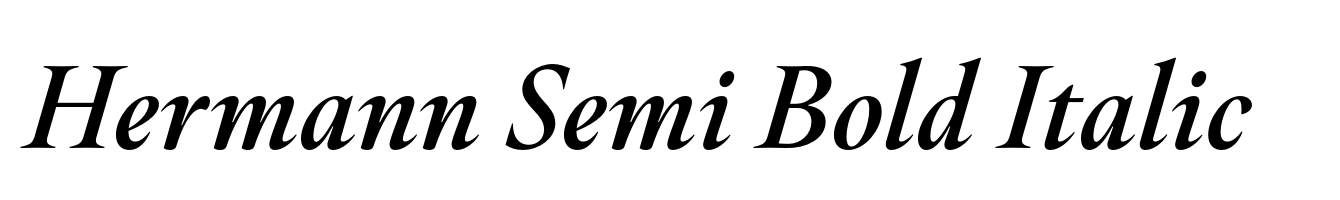 Hermann Semi Bold Italic