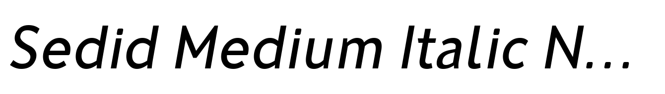 Sedid Medium Italic Narrow