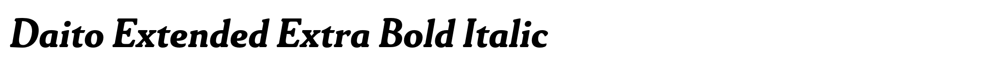 Daito Extended Extra Bold Italic image