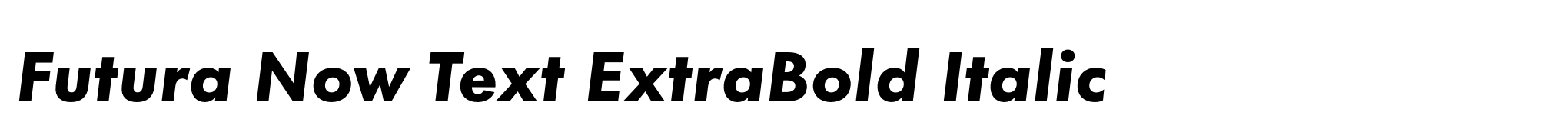 Futura Now Text ExtraBold Italic image