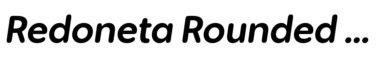 Redoneta Rounded SemiBold Italic