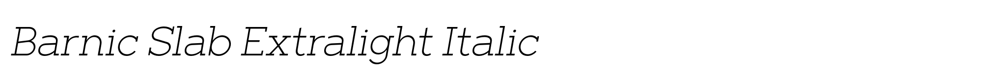 Barnic Slab Extralight Italic image
