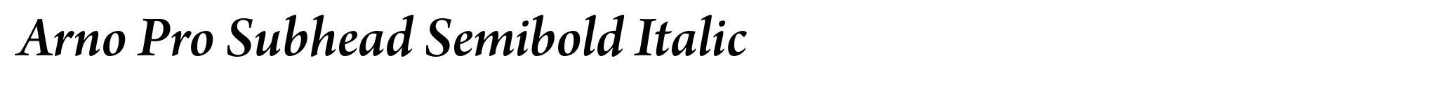 Arno Pro Subhead Semibold Italic image