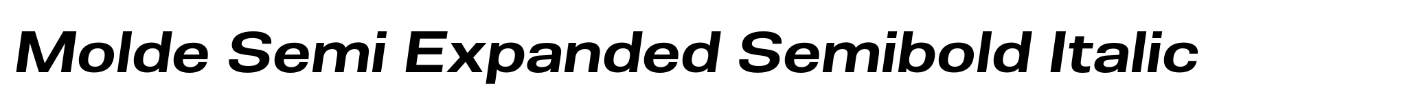 Molde Semi Expanded Semibold Italic image