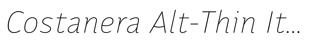 Costanera Alt-Thin Italic
