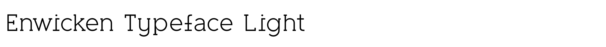 Enwicken Typeface Light image