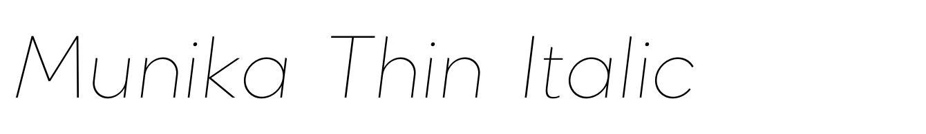 Munika Thin Italic