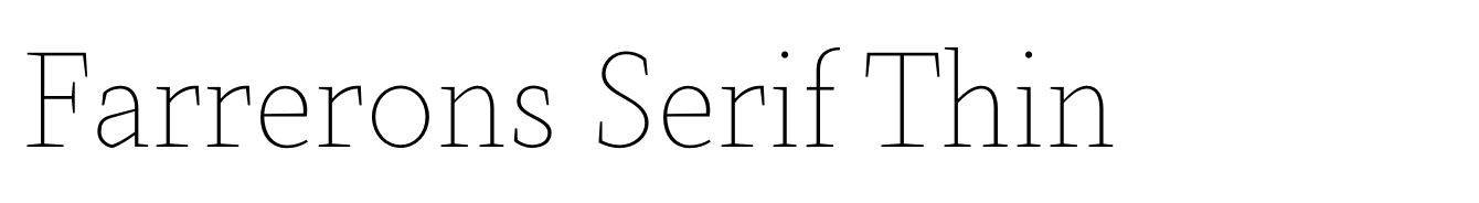 Farrerons Serif Thin