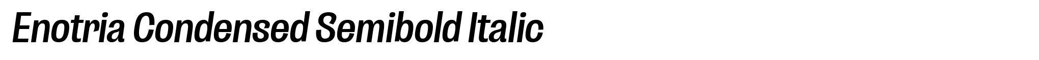 Enotria Condensed Semibold Italic image