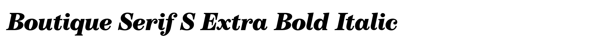Boutique Serif S Extra Bold Italic image