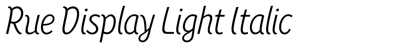 Rue Display Light Italic