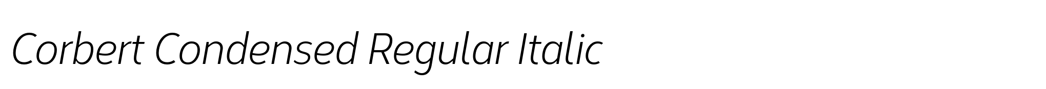 Corbert Condensed Regular Italic image