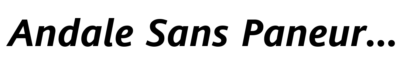 Andale Sans Paneuropean Bold Italic