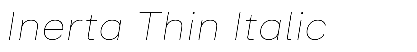 Inerta Thin Italic
