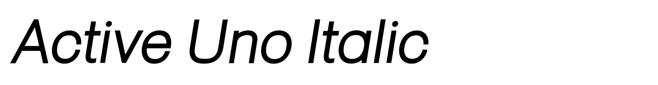 Active Uno Italic