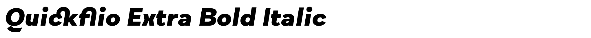 Quickflio Extra Bold Italic image