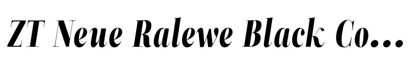 ZT Neue Ralewe Black Condensed Italic