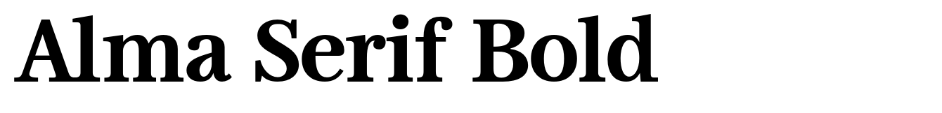 Alma Serif Bold