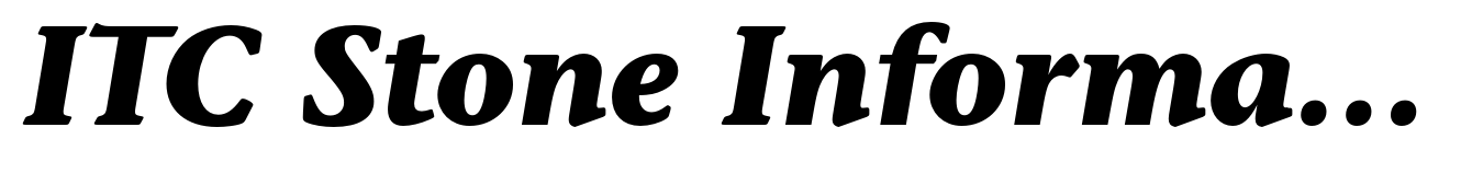 ITC Stone Informal Pro Bold Italic
