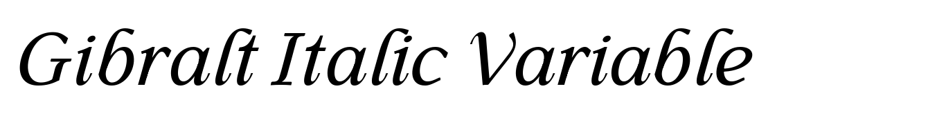 Gibralt Italic Variable