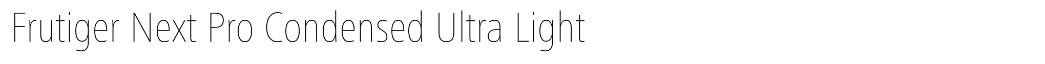 Frutiger Next Pro Condensed Ultra Light image