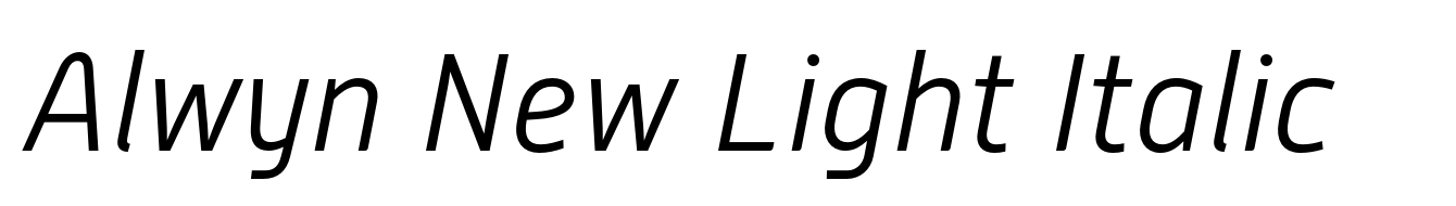 Alwyn New Light Italic