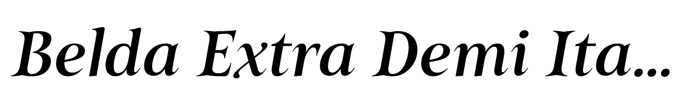 Belda Extra Demi Italic