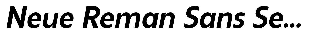 Neue Reman Sans Semi Bold Semi Condensed Italic